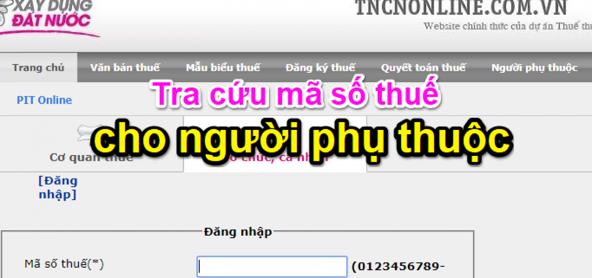 Cach Tra Cuu Ma So Thue Cua Nguoi Phu Thuoc 3