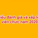 Phiếu đánh giá và xếp loại viên chức năm 2020